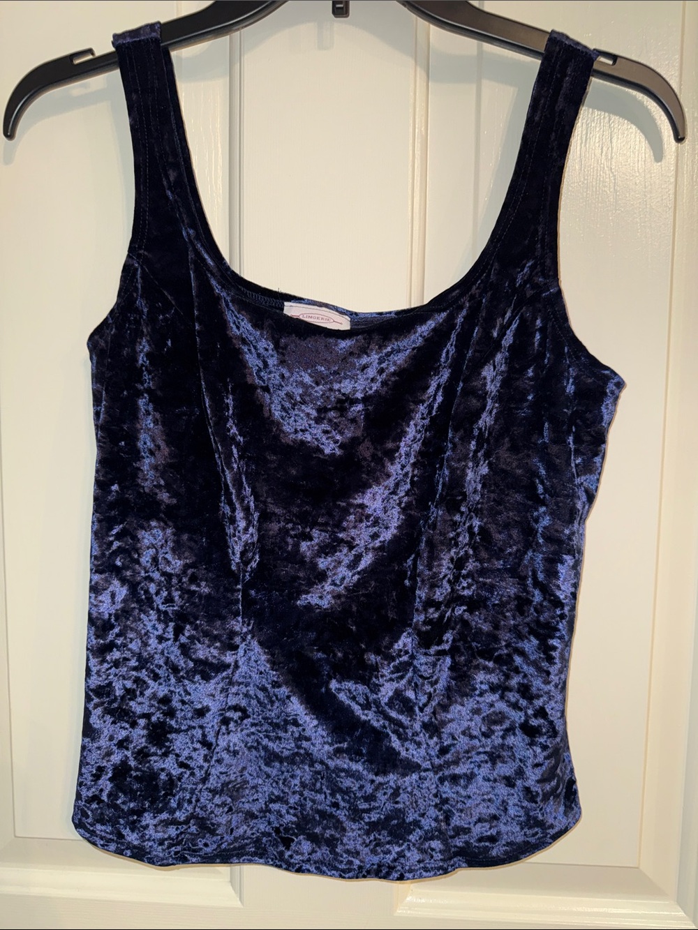 WORN OUT Crushed Velvet Scoop Neck Camisole - XL